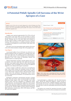 A Potential Pitfall: Spindle Cell Sarcoma of the Wrist Apropos of a