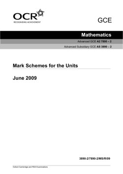 Mark Scheme