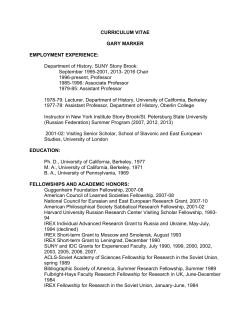 CURRICULUM VITAE GARY MARKER