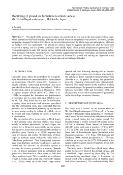 Monitoring of ground-ice formation in a block slope