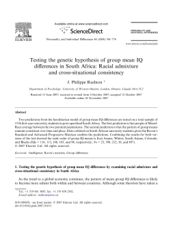 Testing the genetic hypothesis of group mean IQ