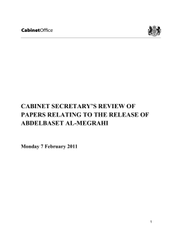 cabinet secretary`s review of papers relating to the