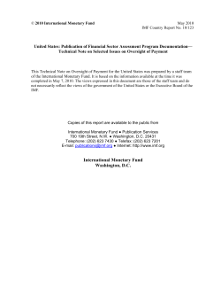 United States: Publication of Financial Sector Assessment