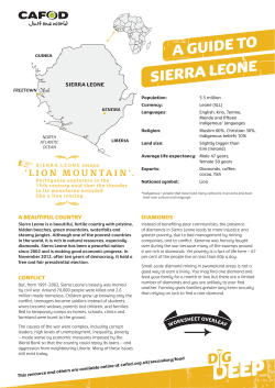 LFD14sec Guide to Sierra Leone