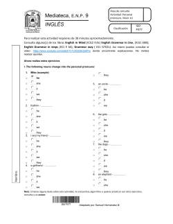Personal Pronouns