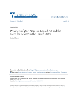 Prisoners of War: Nazi-Era Looted Art and the Need for Reform in