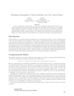 Modeling Atmospheric Carbon Dioxide over the United States
