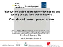 Overview of current project status