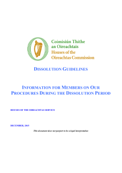 dissolution guidelines information for members on our procedures