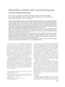 Altered flow territories after carotid stenting and carotid endarterectomy