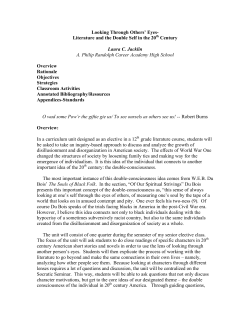 Looking Through Others` Eyes-Literature and the Double Self in the