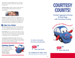 courtesy counts! - AAA Auto Club South