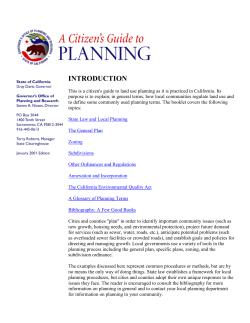 A Citizen`s Guide to Land Use Planning in California
