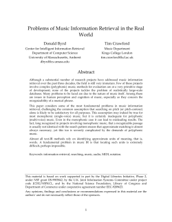 Problems Of Music IR