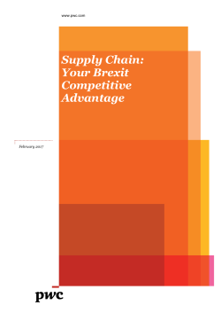 Supply Chain: Your Brexit Competitive Advantage