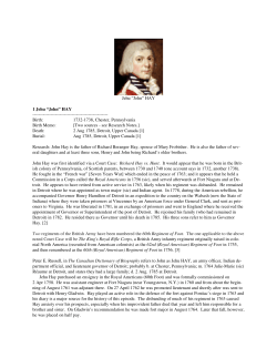 Jehu Hay Family Bio