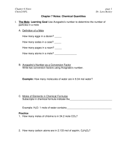 Chemical Quantities