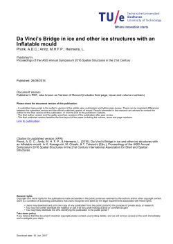 Da Vinci`s Bridge in ice and other ice structures with an