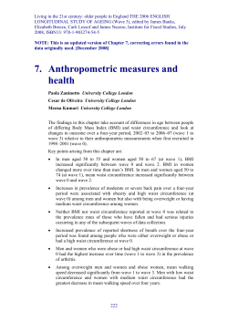 7. Anthropometric measures and health