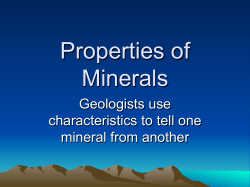 Properties of Minerals