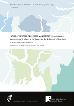 INTEGRATED WATER RESOURCES MANAGEMENT: Constraints