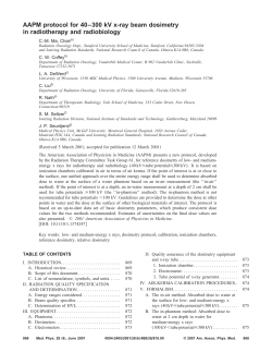 AAPM protocol for 40&ndash;300 kV x-ray beam