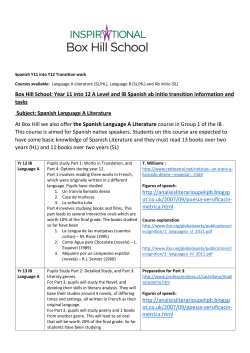 Box Hill School: Year 11 into 12 A Level and IB Spanish ab initio