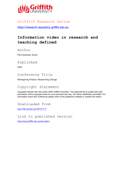 Information video in research and teaching defined
