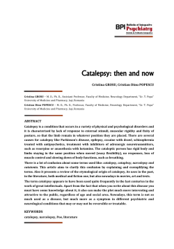 Catalepsy: then and now - Bulletin of Integrative Psychiatry