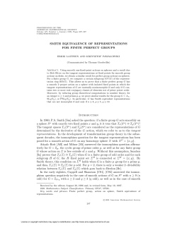 SMITH EQUIVALENCE OF REPRESENTATIONS FOR FINITE