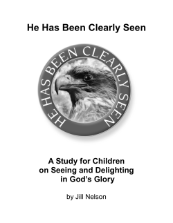 He Has Been Clearly Seen