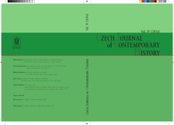 HISTORY CZECH JOURNAL ofCONTEMPORARY