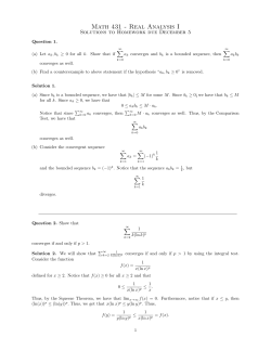 Solutions to HW due December 5