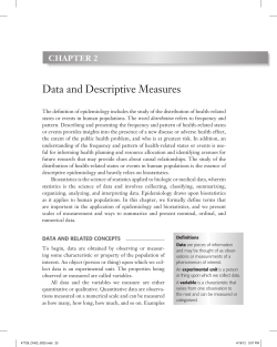 Data and Descriptive Measures