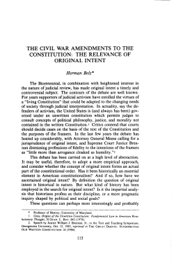 THE CIVIL WAR AMENDMENTS TO THE CONSTITUTION: THE