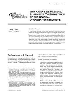 why haven`t we mastered alignment? the importance of the informal