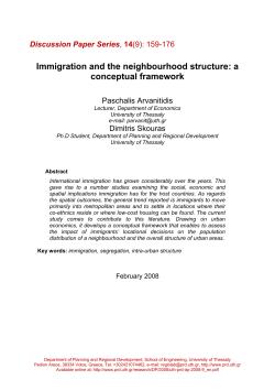 Immigration and the neighbourhood structure: a conceptual framework