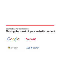 Making the most of your website content