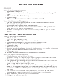 The Fossil Book Study Guide