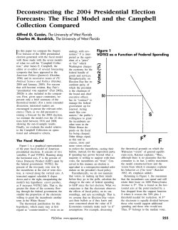 Deconstructing the 2004 Presidential Election Forecasts: The Fiscal