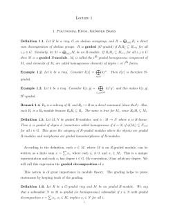 Lecture 1: Polynomial rings, Grobner bases