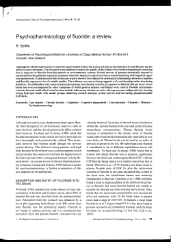 Psychopharmacology of fluoride: a review
