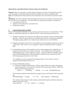 PRINCIPLES AND PROCESSES OF ISOLATION OF ELEMENTS