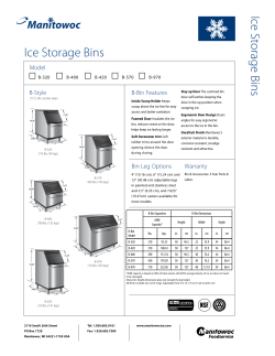 Ice Storage Bins Ice Storage Bins
