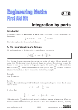 8.10 Integration by parts