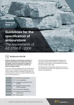 Guidelines For The Specification Of Armourstone