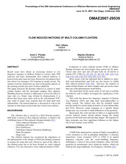 Flow Induced Motions on Multi Column Floaters