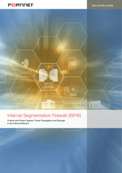 Internal Segmentation Firewall (ISFW)