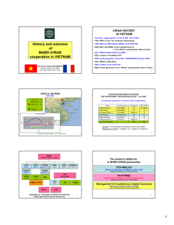 History and outcome of MARD CIRAD cooperation in