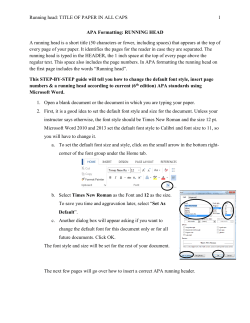 Running head - Mohawk Valley Community College